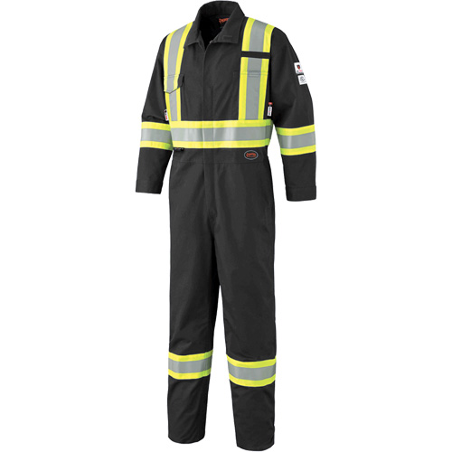 7702BK FR-Tech&reg; 88/12 FR Arc Rated Coveralls, Size 36, Black, 9.7 cal/cm² Toolneeds Inc.