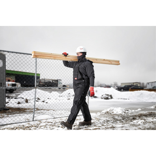 Salopette GridIron de longueur standard avec fermeture &agrave; glissi&egrave;re jusqu'&agrave; la cuisse, Hommes, Grand, Noir Toolneeds Inc.