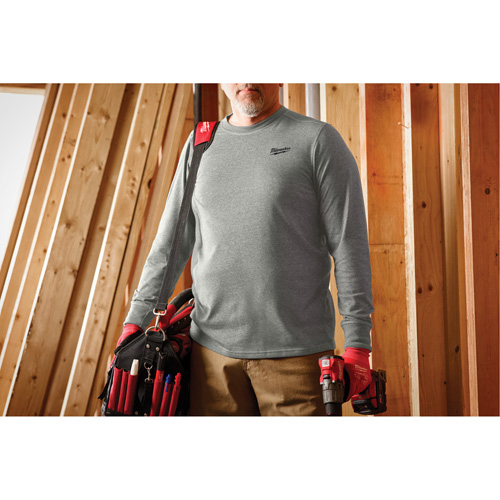 Hybrid Work Tee Shirt, Men's, Small, Grey Toolneeds Inc.