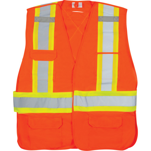 CSA-Compliant High-Visibility Surveyor Vest, High Visibility Orange, Large, Polyester Toolneeds Inc.