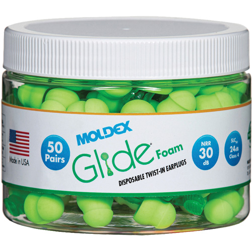 Glide&reg; Foam Earplugs, Bulk - Canister Toolneeds Inc.