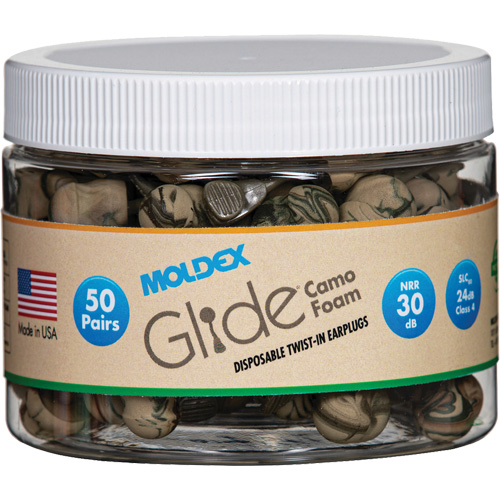 Bouchons d'oreilles en mousse camo Glide, Vrac - Contenant Toolneeds Inc.