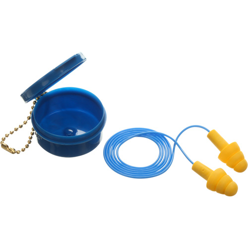 E-A-R Ultrafit Premolded Earplugs, Corded, Pair - Plastic Case, 25 dB NRR, One-Size Toolneeds Inc.