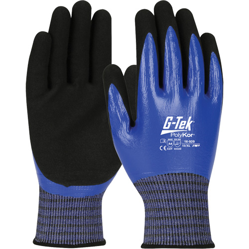 Gants r&eacute;sistants aux coupures G-Tek PolyKor X7, Taille Petit, Calibre 18, Rev&ecirc;tement Nitrile, Enveloppe en Fil technique, ANSI/ISEA 105 niveau 4 Toolneeds Inc.