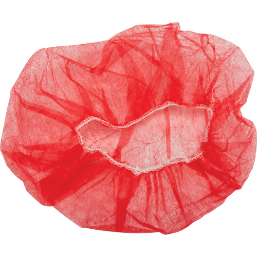 Bouffant Caps, Polypropylene, 21", Red Toolneeds Inc.