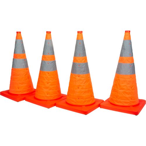 C&ocirc;ne de signalisation repliable, 28" h, Orange Toolneeds Inc.