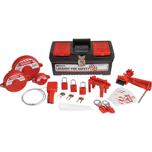 Trousse de cadenassage et d&eacute;tiquetage avec cadenas de s&eacute;curit&eacute; en aluminium et boîte &agrave; outils, Ensemble Vanne, 32 composants compris Toolneeds Inc.