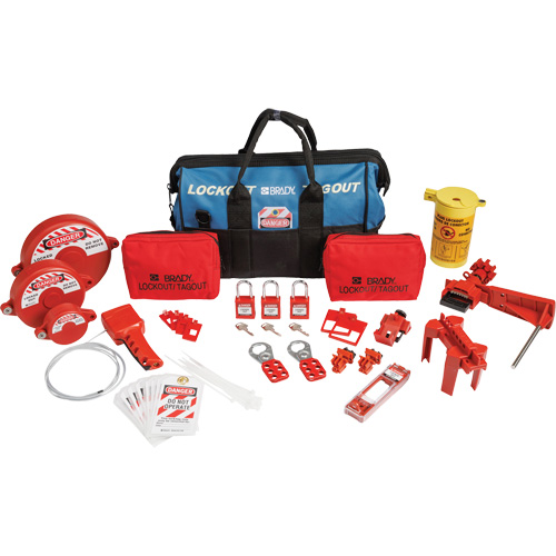 Lockout Tagout Kit with Nylon Safety Lockout Padlocks in Duffel Bag, Electrical/Valve Kit, 31 Components Toolneeds Inc.