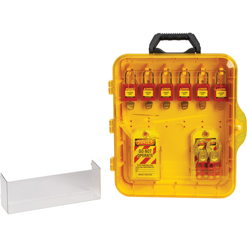 Lockout Station with Keyed Alike Nylon Safety Lockout Padlocks, Plastic Padlocks, 6 Padlock Capacity, Padlocks Included Toolneeds Inc.