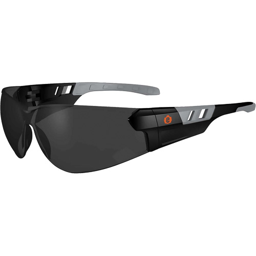 Lunettes de s&eacute;curit&eacute; sans monture Skullerz SAGA, Lentille Fum&eacute;e, Antibu&eacute;e/Anti-&eacute;gratignures, ANSI Z87+/R&eacute;pond ou surpasse la norme CSA Z94.3 Toolneeds Inc.