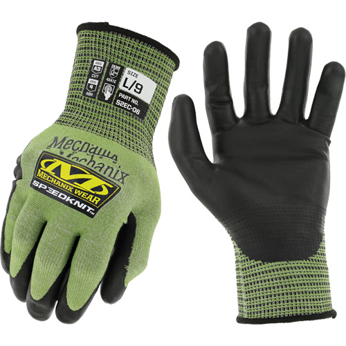 Gants r&eacute;sistants aux coupures SpeeKnit S2EC06, Taille Petit/7, Calibre 18, Rev&ecirc;tement Ur&eacute;thane, Enveloppe en PEHP/Tungst&egrave;ne, ASTM ANSI niveau A4/EN 388 niveau D Toolneeds Inc.