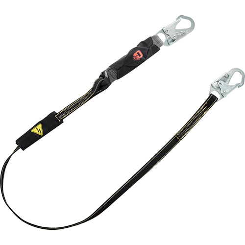 V-Series Welding Energy Absorbing Lanyard, 6', Snap Hook Center, Snap Hook Leg Ends, Kevlar&reg;/Metal/Nylon Toolneeds Inc.