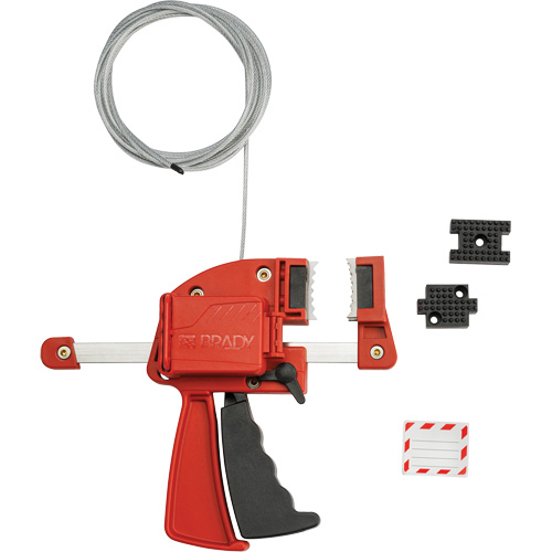 Red Clamping Cable Lockout, 8' Length Toolneeds Inc.