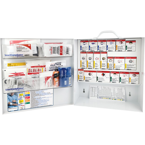 Armoire pour premiers soins SmartCompliance, R&eacute;pond &agrave; la norme CSA Z1220-17 type 3 environnements &agrave; haut risque, Petit (2-25 travailleurs) Toolneeds Inc.