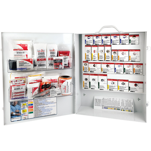 Armoire pour premiers soins SmartCompliance, R&eacute;pond &agrave; la norme CSA Z1220-17 type 3 environnements &agrave; haut risque, Moyen (26-50 travailleurs) Toolneeds Inc.