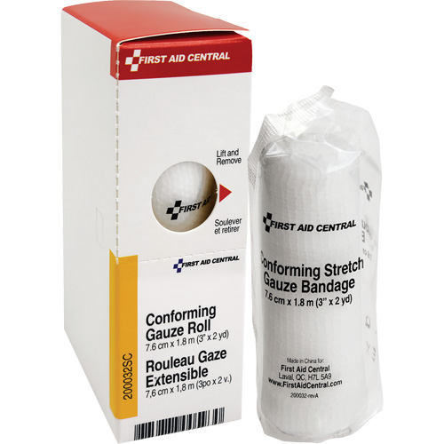 Recharge de bandage en gaze &eacute;tirable et conforme SmartCompliance, Rouleau, 6' lo x 3" la, St&eacute;rile, Dispositif m&eacute;dical Classe 1 Toolneeds Inc.