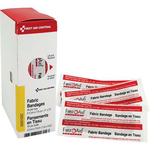SmartCompliance&reg; Refill Adhesive Bandages, Rectangular/Square, 3", Fabric, Non-Sterile Toolneeds Inc.