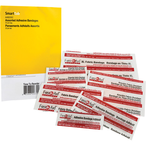 Recharge de bandages adh&eacute;sifs SmartCompliance, Assorti, Tissu/Plastique, Non st&eacute;rile Toolneeds Inc.