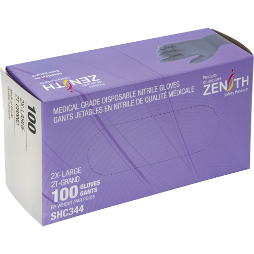 Gants jetables de calibre m&eacute;dical, 2T-Grand, Nitrile, 6 mils, Sans poudre, Noir, Classe 2 Toolneeds Inc.