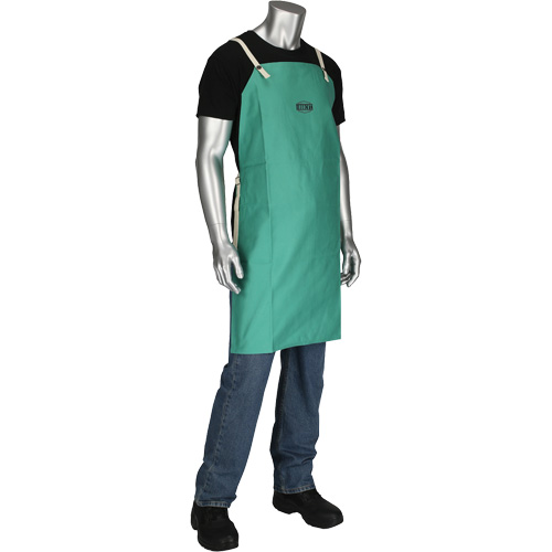 Tablier en satinette 100 % coton trait&eacute; FR Ironcat Dynamic, Salopette, Vert Toolneeds Inc.