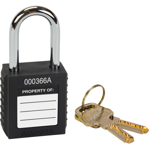 Lock for Lockouts, Safety Padlock, Keyed Different, Thermoplastic, 1-1/2" Width Toolneeds Inc.