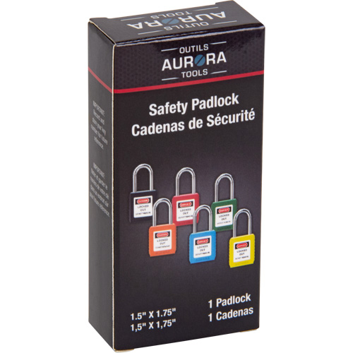 Lock for Lockouts, Safety Padlock, Keyed Different, Thermoplastic, 1-1/2" Width Toolneeds Inc.