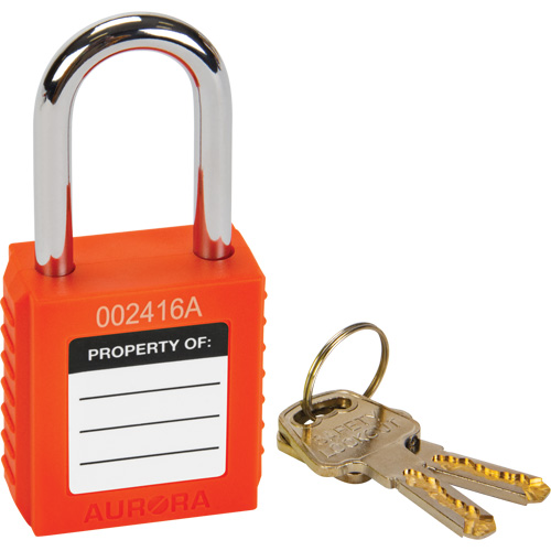 Lock for Lockouts, Keyed Different, Thermoplastic, 1-1/2" Width Toolneeds Inc.