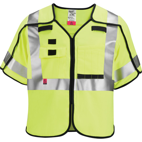 Gilet de s&eacute;curit&eacute; &agrave; maille d&eacute;tachable, Noir/Jaune lime haute visibilit&eacute;, Moyen/Petit Toolneeds Inc.