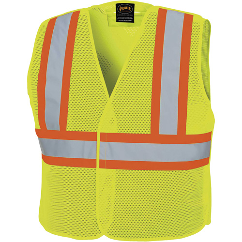 598P Veste de s&eacute;curit&eacute; &agrave; maille d&eacute;tachable, Jaune lime haute visibilit&eacute;, Moyen/Petit, Polyester Toolneeds Inc.