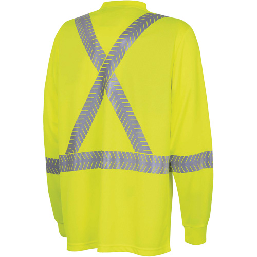 6905A Ultra-Cool Ultra-Breathable Long-Sleeved Safety Shirt, X-Small, High Visibility Lime-Yellow Toolneeds Inc.