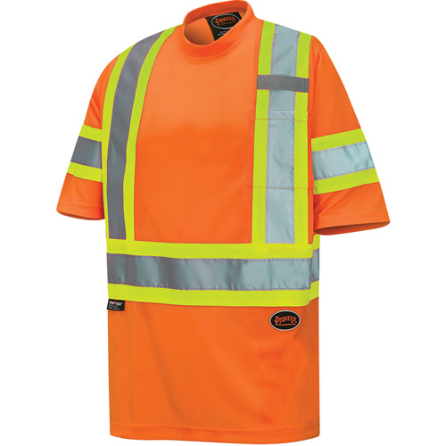 6970 Bird's-Eye Safety T-Shirt, Polyester, X-Small, High Visibility Orange Toolneeds Inc.