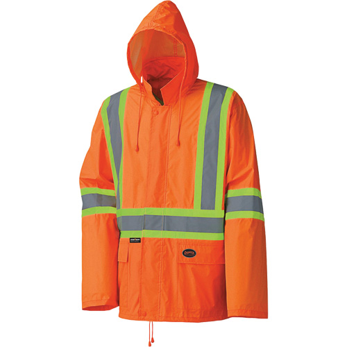 5598 Lightweight Waterproof Rain Suit, Polyester/PVC, Small, High Visibility Orange Toolneeds Inc.