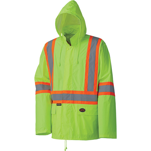 5599 Combinaison de pluie imperm&eacute;able et l&eacute;g&egrave;re, Polyester/PVC, T-petit, Jaune lime haute visibilit&eacute; Toolneeds Inc.