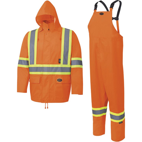 5618 150D Rain Suit, Polyester/Polyurethane, Small, High Visibility Orange Toolneeds Inc.