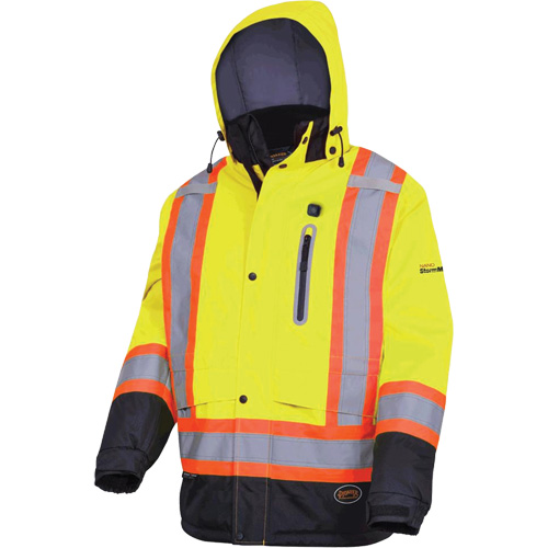 5408 Waterproof Heated Insulated Jacket, Men's, Small, High Visibility Lime-Yellow Toolneeds Inc.