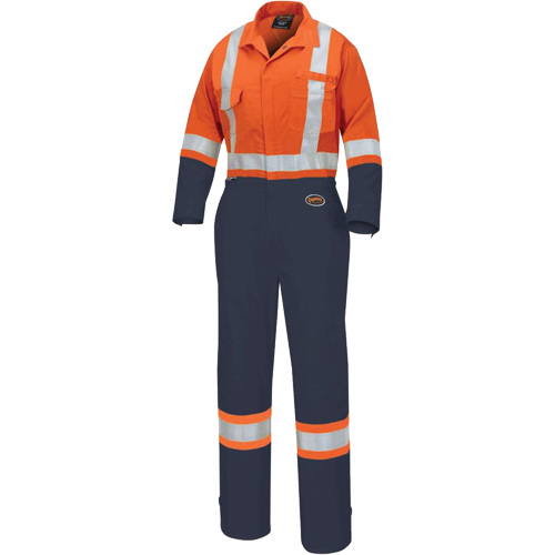 5514WBB Combinaisons de s&eacute;curit&eacute; pour femmes 2 tons, T-petit, Orange haute visibilit&eacute;/Bleu marin Toolneeds Inc.