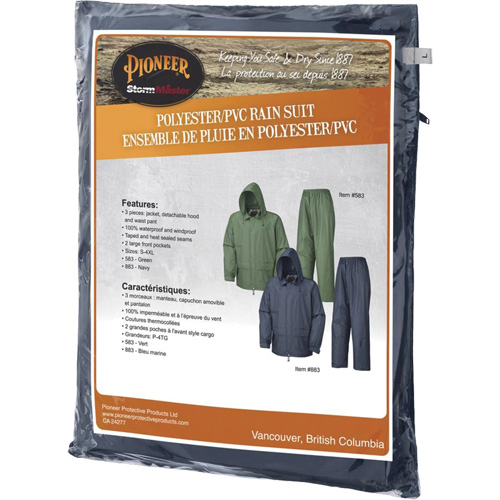 583 Rain Suit, Polyester/PVC, Small, Green Toolneeds Inc.