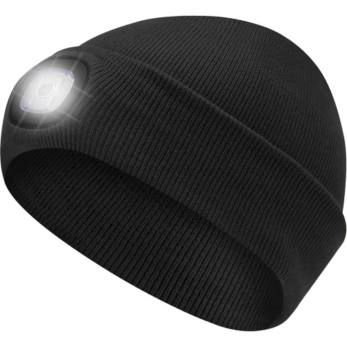 5678 Tuque en tricot avec lampe frontale &agrave; DEL, Doublure en Molleton, Taille unique, Noir Toolneeds Inc.