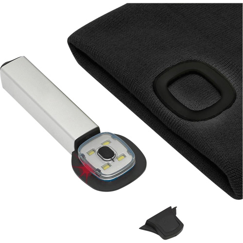 5678 Tuque en tricot avec lampe frontale &agrave; DEL, Doublure en Molleton, Taille unique, Noir Toolneeds Inc.