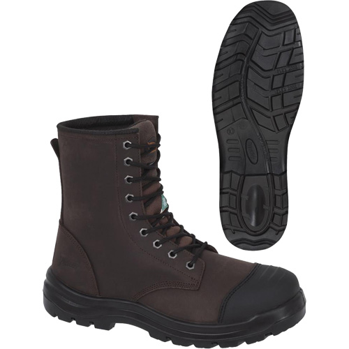 1028 Bottes de travail 8" marron, Cuir, Embout Acier, Taille 10 Toolneeds Inc.