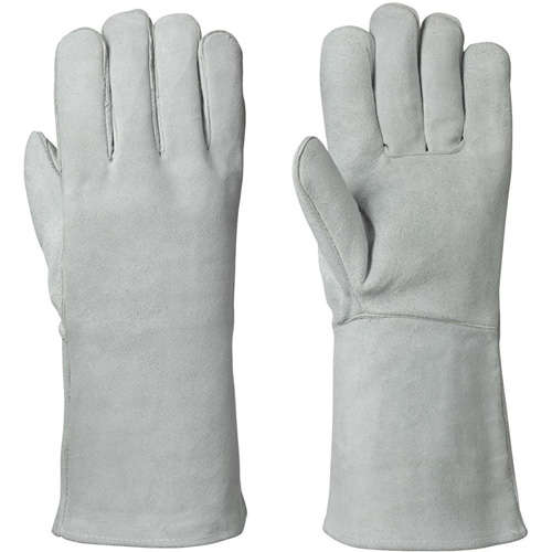 830 Gants de soudeur doubl&eacute;s en molleton, Cuir de vache refendu, Taille Moyen Toolneeds Inc.