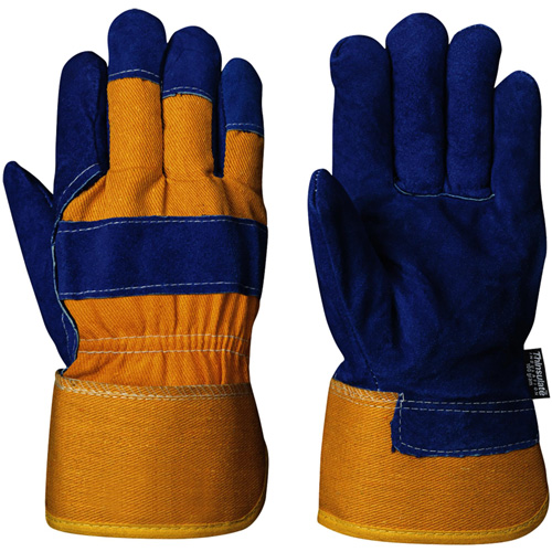 630 Blue Insulated Fitter's Gloves, One Size, Split Cowhide Palm, Boa Inner Lining Toolneeds Inc.