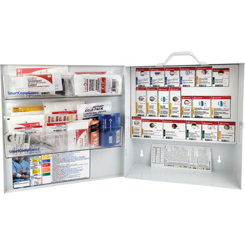 Armoire pour premiers soins SmartCompliance, R&eacute;pond &agrave; la norme CSA Z1220-17 type 3 environnements &agrave; haut risque, Petit (2-25 travailleurs) Toolneeds Inc.