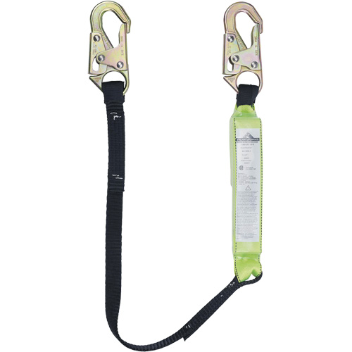SA-6400-4 Shock Absorbing Lanyard, 4', Snap Hook Center, Snap Hook Leg Ends, Polyester Toolneeds Inc.