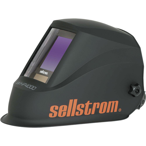 WHP4000 Premium Series ADF Welding Helmet with Extra-Large Blue Lens Technology, 3.94" L x 3.28" W View Area, Black/Orange Toolneeds Inc.