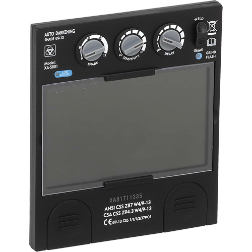 Filtre dobscurcissement automatique large &agrave; intensit&eacute; variable Advantage Plus, 5-1/4" la x 4-1/2" h Champ de vision, Pour utilisation avec S26200 Toolneeds Inc.
