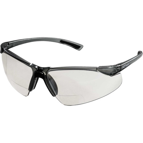 XM340RX Safety Glasses with 2X Magnification, Clear Lens, Anti-Scratch, ANSI Z87+/Meets/Exceeds CSA Z94.3 Toolneeds Inc.