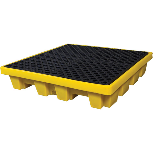 4-Drum Nestable Ultra-Spill Pallet&reg;, 66 US gal. Spill Capacity, 51" x 51" x 10" Toolneeds Inc.