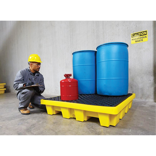 4-Drum Nestable Ultra-Spill Pallet&reg;, 66 US gal. Spill Capacity, 51" x 51" x 10" Toolneeds Inc.