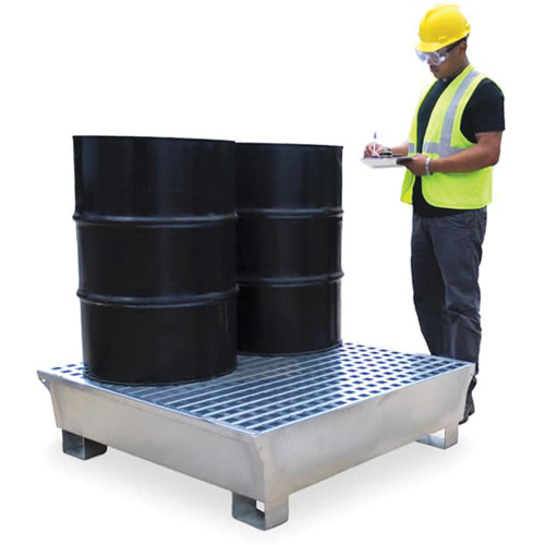 4-Drum Steel Ultra-Spill Pallet&reg;, 68 US gal. Spill Capacity, 49.1" x 47.1" x 10.9" Toolneeds Inc.